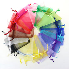 Load image into Gallery viewer, 50Pcs Gift Organza Bag Jewelry Packaging Candy Wedding Party Goodie Packing Favors Cake Pouches Drawable Bags Present For Sweets