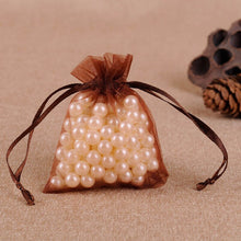 Load image into Gallery viewer, 50Pcs Gift Organza Bag Jewelry Packaging Candy Wedding Party Goodie Packing Favors Cake Pouches Drawable Bags Present For Sweets