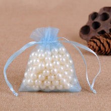 Load image into Gallery viewer, 50Pcs Gift Organza Bag Jewelry Packaging Candy Wedding Party Goodie Packing Favors Cake Pouches Drawable Bags Present For Sweets