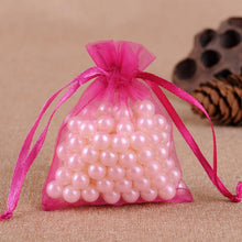 Load image into Gallery viewer, 50Pcs Gift Organza Bag Jewelry Packaging Candy Wedding Party Goodie Packing Favors Cake Pouches Drawable Bags Present For Sweets