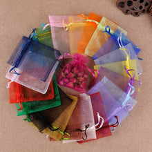 Load image into Gallery viewer, 50Pcs Gift Organza Bag Jewelry Packaging Candy Wedding Party Goodie Packing Favors Cake Pouches Drawable Bags Present For Sweets