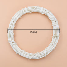 Load image into Gallery viewer, 10/15/20cm White Rattan Ring Artificial flowers Garland Dried flower frame For Christmas Home Decor DIY floral wedding Wreaths
