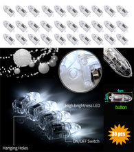 Load image into Gallery viewer, 30 pcs White Paper Lanterns/Led Lights Assorted Sizes of 4"-14" Chinese Lampion for Weddings Baby Shower Xmas Parties and Events
